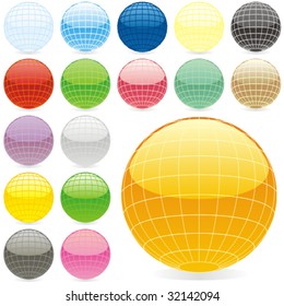 vector isolated globes