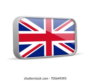 Vector isolated Great Britain flag sign.