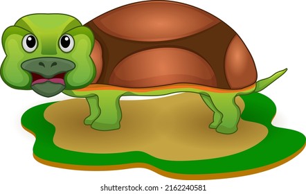 Vector Of Isolated Green Snapping Turtle Reptile