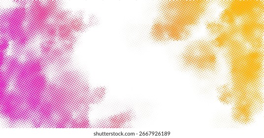Vector Isolated Grunge Halftone Texture Pattern. Abstract design Background. Retro Duotone Overlay Backdrop Element. Halftone Cloud. Duotone dotted Smoke