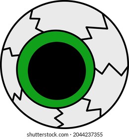 Vector isolated halloween element colorful scary eyeball. Halloween decoration element