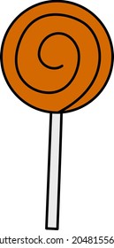 Vector isolated halloween element colorful sweet candy. Sweets and candies tasty decor