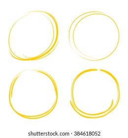 vector isolated hand drawn circles