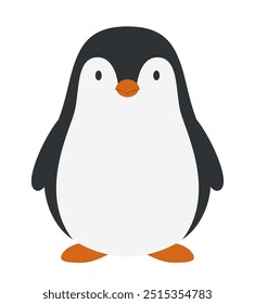 Vector isolated hand drawn penguin 