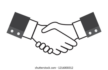 Vector of isolated handshake business agreement deal