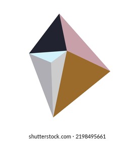 Vector Isolated Hard Edge Geometric Abstraction Multi Colors  Complex Geometric Shape