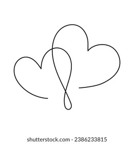 Vector isolated heart black and white symbol tattoo