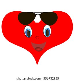 vector, isolated, heart, character, smile, Valentine