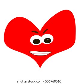 vector, isolated, heart, character, smiley, Valentine, love