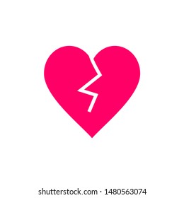 Vector isolated heart icon. On a white background, eps 10