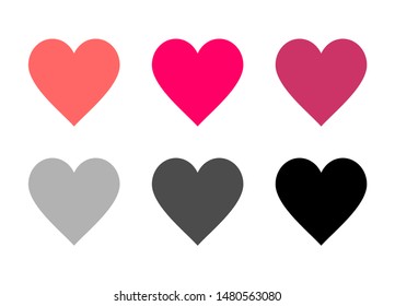 Vector isolated heart icon. On a white background, eps 10