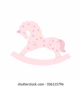Vector isolated horse swing on white