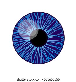 vector isolated human blue iris without background