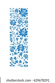 vector isolated hungarian folk rectangle column silhouette