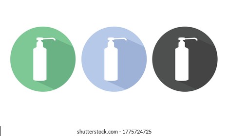 Vector Isolated Hydroalcoholic Gel Bottles Set of Icons, Hands Sanitizer Icon