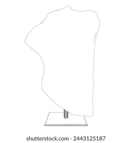 Vector isolated icon antique sculpture. Antique greek statue body. Linear icon greek male torso, male abs silhouette sketch illustration. Contemporary minimal shapes for logo, label, print