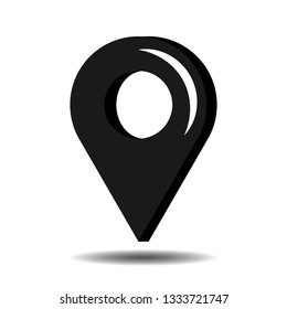 Vector, isolated icon for navigation. New design point for pointing destinations on maps. Pointer to locate GPS navigator