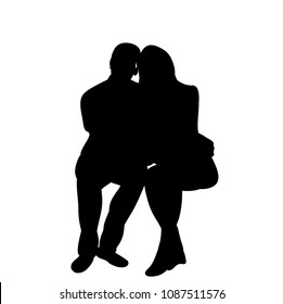 Couple Sitting Silhouette Stock Vectors, Images & Vector Art 