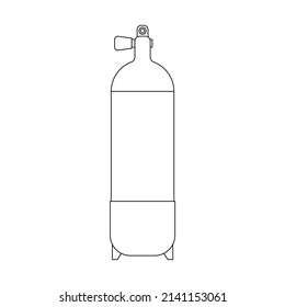 Vector isolated icon of tank. Outline design.