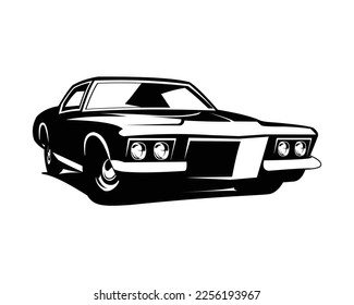 vector isolated illustration of 1972 buick riviera gran sports car