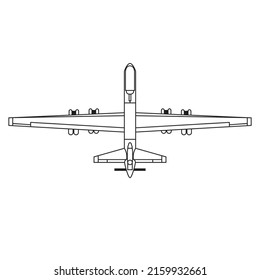 Vector isolated illustration Airplane. Aircraft