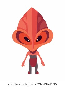 Vector isolated illustration of an alien. Alien character.