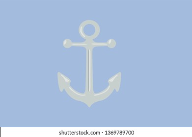Vector Isolated Illustration of an Anchor