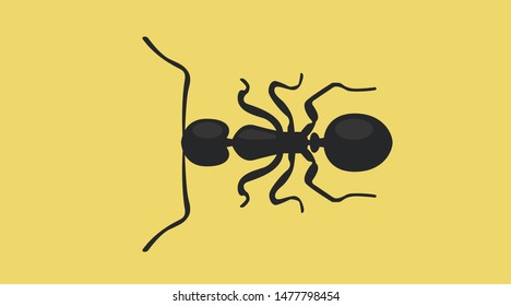 Vector Isolated Illustration of an Ant