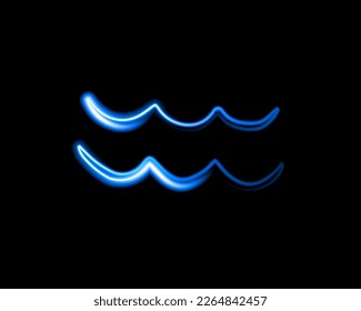 Vector isolated illustration of Aquarius zodiac sign.