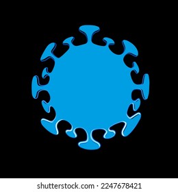 Vector isolated illustration of bacillus with neon effect.