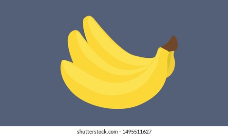 Vector Isolated Illustration of Bananas