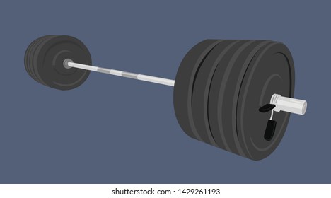 Vector Isolated Illustration of a Barbell