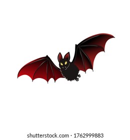 Vector isolated illustration of bat. Halloween design