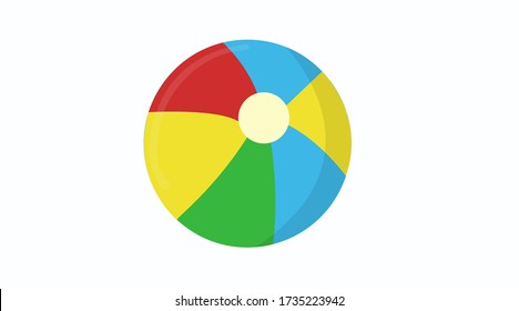 Vector Isolated Illustration of a Beach Ball