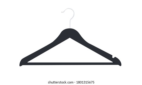 Vector Isolated Illustration of a Black Hanger