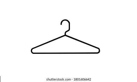 Vector Isolated Illustration of a Black Hanger