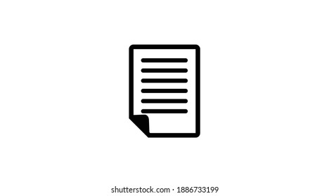 Vector Isolated Illustration of a  Black and White Paper Icon