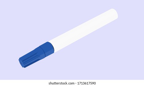 Vector Isolated Illustration of a Blue Marker