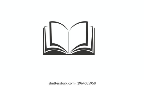 Vector Isolated Illustration of a Book. Black and White Book Icon