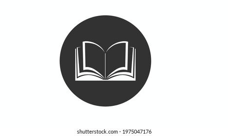 Vector Isolated Illustration of a Book. Black and White Book Icon