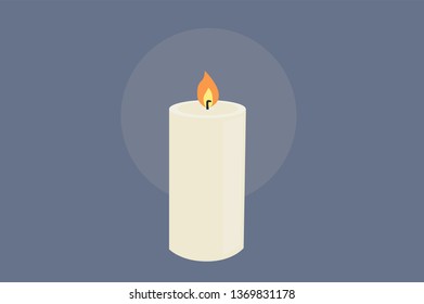 Vector Isolated Illustration of a Candle