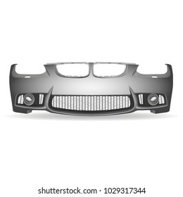Vector isolated illustration of a car part. Bumper