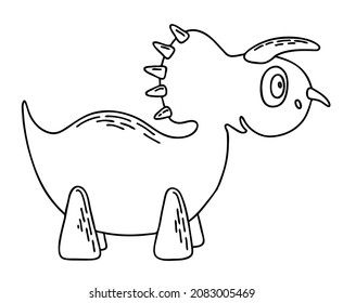 Vector isolated illustration with cartoon dinosaur. Graphics children character for creativity, decor, print, poster