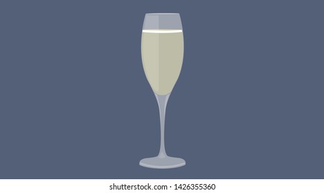 Vector Isolated Illustration of a Champagne Cup
