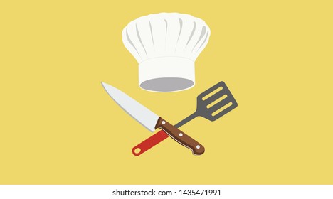 Vector Isolated Illustration of a Chef Logo