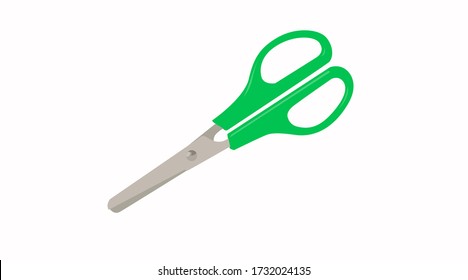 Vector Isolated Illustration of Child Scissors