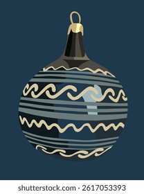 Vector isolated illustration of Christmas tree decorations.	