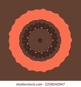 Vector isolated illustration of a circle pattern.