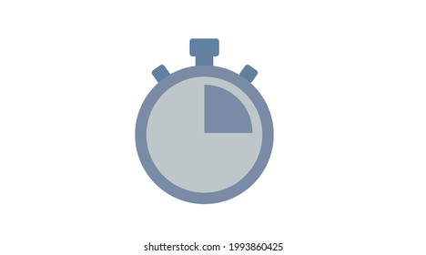 Vector Isolated Illustration of a Clock. Flat Time Icon, Chronometer Icon