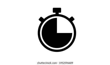 Vector Isolated Illustration of a Clock. Rounded Time Icon, Chronometer Icon